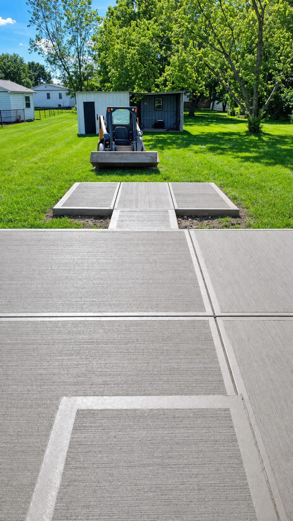 Decorative concrete pads